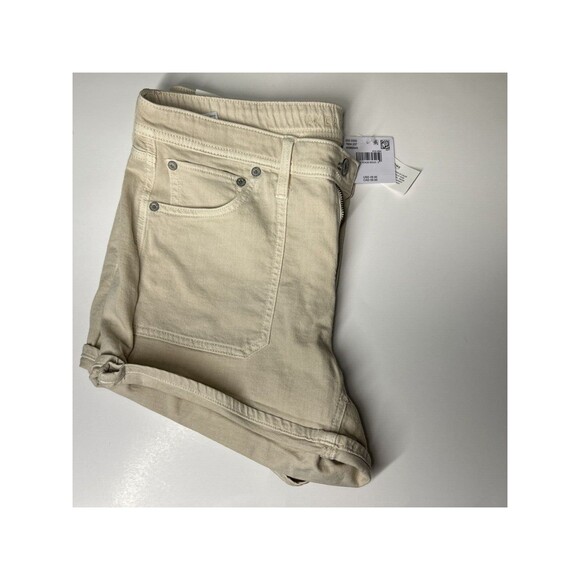 NWT American Eagle Dreamy Drape Easy SHORTIE Sz 8 Stretch Cream Low Rise Shorts - Picture 8 of 10